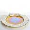 charger plate antique gold plate Silver Rimmed glass Charger Plates