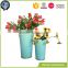 Galvanized zinc flower bucket for decor