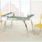 Modern Kitchen Round Table Dining Room Furniture Glass Dining Set
