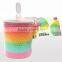 Hot Plastic Magic Rainbow Coil Spring 8.7 *9 cm big size Slinky Colorful Novelties Educational Toy