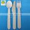 160mm Disposable Wooden Spoon Fork Knife Cutlery Set