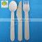 Disposable Wooden Cutlery Set In Brown Paper Packing,Wooden Fork Spoon Knife