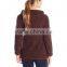 Women European Style Coats 100% Polyester Texture Fleece Long Sleeve Tops Snow Zipper Hooded Winter Jacket For Women