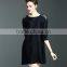 Female shirred loose maternity hollow out midi dresses