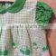 Popular western boutique plaid cotton frocks designs drss photo of baby girls dress for baby wear