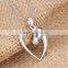 Horse Necklace Women Jewellery Mother Child Love Heart Pendant Necklace for Birthday Gifts