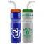 USA Made 28 oz Colored Bike Bottle Straw Lid - BPA-free, FDA compliant and comes with your logo
