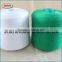 22S/2 virgin 100 percent polyester spun yarn semi-dull or bright fiber, optical white, factory