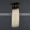 Factory wholesale price two tone ombre colored hair weave bundles