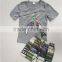 hot sale fashion boy star floral stripe boutique clothing set