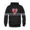 Top quality made in china customized logo boys sweatshirt dry fit black polyester hoodie