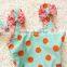 2017 Green cute girls one-piece summer swimsuits kids swimwear