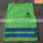 Green Colour with customer logo protect kids children safety vest