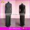 Simple See Through Side Full Length Lace Patterns Lady Evening Dress Long Sleeve