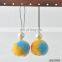 fashion colorful fluffy earrings pom pom earrings