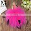 2016 Latest Style Bag Car Home Decoration With Feather Real Fur Raccoon Pom Pom Keychain