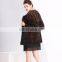 China factory wholesale genuine knitted natural real mink fur coat for women