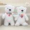 Christmas Plush Toy White Teddy Bear Custom Stuffed Animals