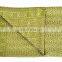 Green Designer Banarasi Handloom Satin Art Silk Sari with Light Gold Zari Work