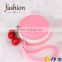 CR Factory OEM support new trendy earphone bag lovely pink color round shape silicone coin purse