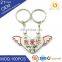 Zinc Alloy Kissing Heart Couple Keychains Metal Lovers Keyrings