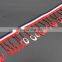 Fashion high quality red color plastic bead with ribbon trim tassel beaded fringe trim for clothing