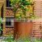 Modern design OEM 2MM Outdoor Corten Steel planter&flower pot