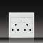 South Africa PC Material Push Button with Indicator Electrical 16A 250V Switched Socket + Euro Socket and MF double socket