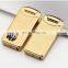 New metal portable lighters rechargeable lighter USB windproof colourful electronic cigarette lighter