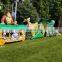 jungle train funny air bouncer inflatable obstacle course for sale