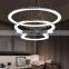 LED Pendant Light Living round Rings Modern Home Ceiling Light Fixture Flush Mount Lighting Warm White 90-240V