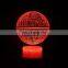 USB charging remote controm customized any shape football earth 3d illusion led night light
