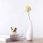 Water Drop Nordic Simple Style White Ceramic Dry Flower Vase For Dining Room Table