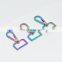 Metal Rainbow Colorful Zinc Alloy Custom Logo Swivel Key Chain Snap Hooks