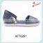 Fashion casual style flat women espadrilles buckle strap shoes within straw outsole