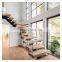 Customized indoor wooden staircase antique design stair