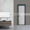 Extremely narrow tempered laminated frosted glass bathroom casement door