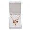 High-End New Design  Pu Leather White  Color Ring Earrings Necklace Pendant Box