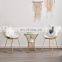 Luxury Nordic Home Furniture Living Room Tea Table Metal Round Marble Top Coffee Table With Iron Legs