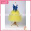 Softtextile yarn bright yellow bowknot tutu fluffy voile girl's dress children frocks designs