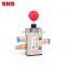 SNS SR Series Top quality two position three way pneumatic aluminum alloy manual hand valve