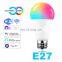 Настраиваемая внутренняя умная светодиодная лампа RGB 9Вт 220В E27 B22 Ampolletas с Wi-Fi