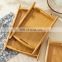 Cheap small large wooden serving kitchen square luxury cutlery dessert breakfast hotel kettle trays set of 3 for sweet