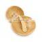 New Designed 100% Natural Bamboo Makeup Bowl Cosmetic Bowl With Flat Set
