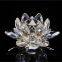 Colored Artificial Crystal Candle Holders Flower Buddhist Candlestick Glass Lotus Base Lanterns Candles Decoration Jars