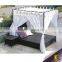 new design sun lounger garden bed outdoor rattan daybed with canopy