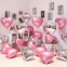 Venta al por mayor de globos decorativos de corazón para fiestas. Globo de aluminio de amor con efecto espejo de 18 pulgadas. Guirnalda de globos para fiestas de cumplea?os de ni?os