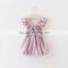 2016 Latest Design fashion baby children clothes baby girl summer sequin jumpsuit purple lace babysuit