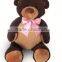 53 plush teddy bear custom plush toy/plush brown bear toy/soft plush brown bear toy