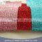 Teal blue chunky self-Stick glitter fabric border